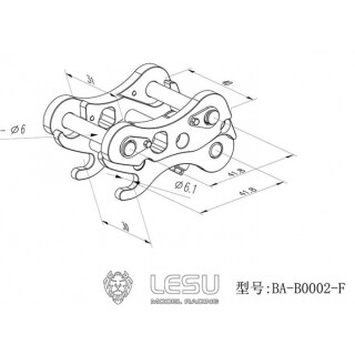 Lesu hydraulischer Schnellwechsler für Lesu Bagger PC360 und ET30H